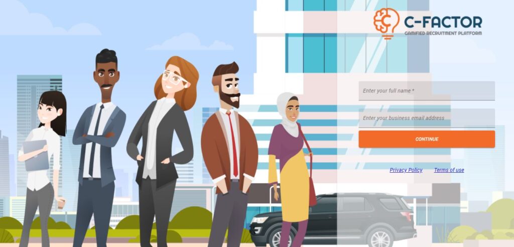 Cfactor candidate screening gamified assessments
