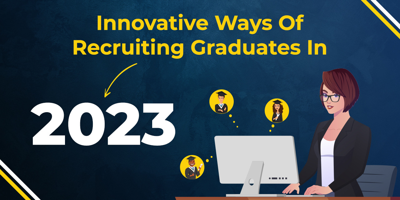 a girl using computer recruiting graduates in 2023