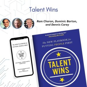 talent wins by ram charan, dominic barton and dennis grey on HR day 2025 ( must-read books for HR )